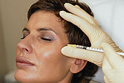 Woman having botox